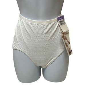 Barely There Seamless High Cut Brief Panties White Size 8 XL Style 2897 NWT USA